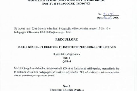 Instituti Pedagogjik i Kosovës Ballina Publikime