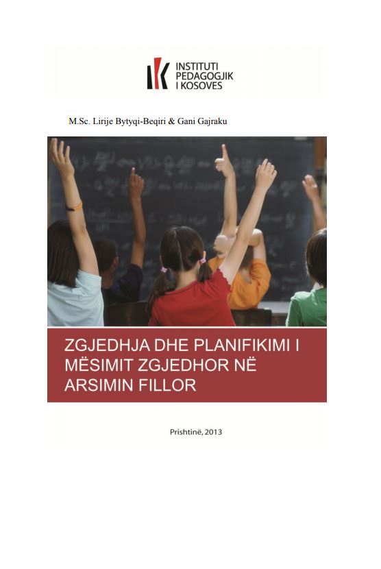 zgjedhja dhe planifikimi i mesimit zgjedhor ne arsimin fillor prishtine 2013