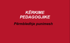 Kerkime pedagogjike - Permbledhje punimesh 2020